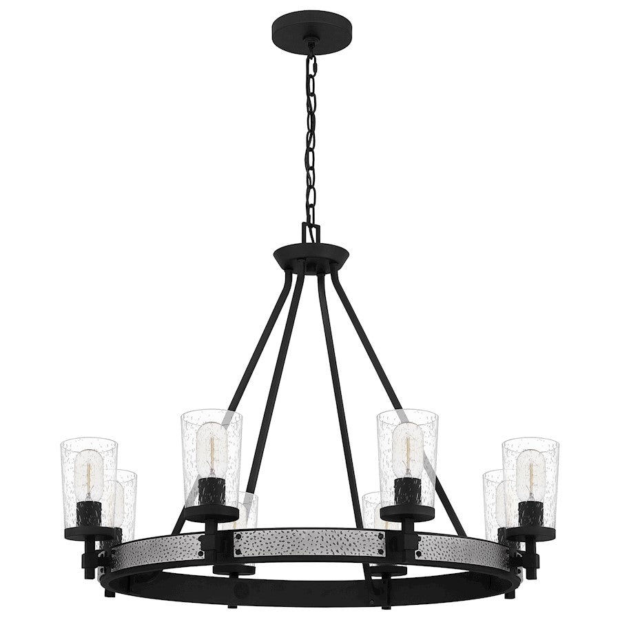 Quoizel Alpine  Chandelier, Earth Black/Clear Seeded