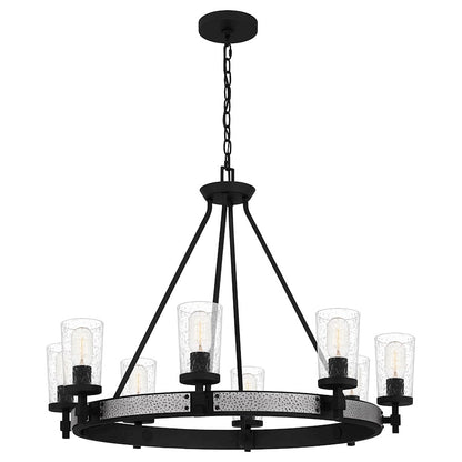 Quoizel Alpine  Chandelier, Earth Black/Clear Seeded