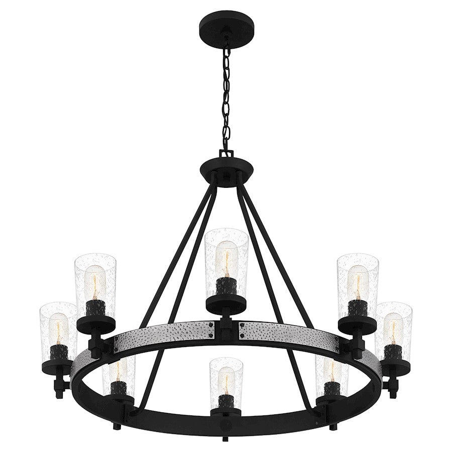 Quoizel Alpine  Chandelier, Earth Black/Clear Seeded