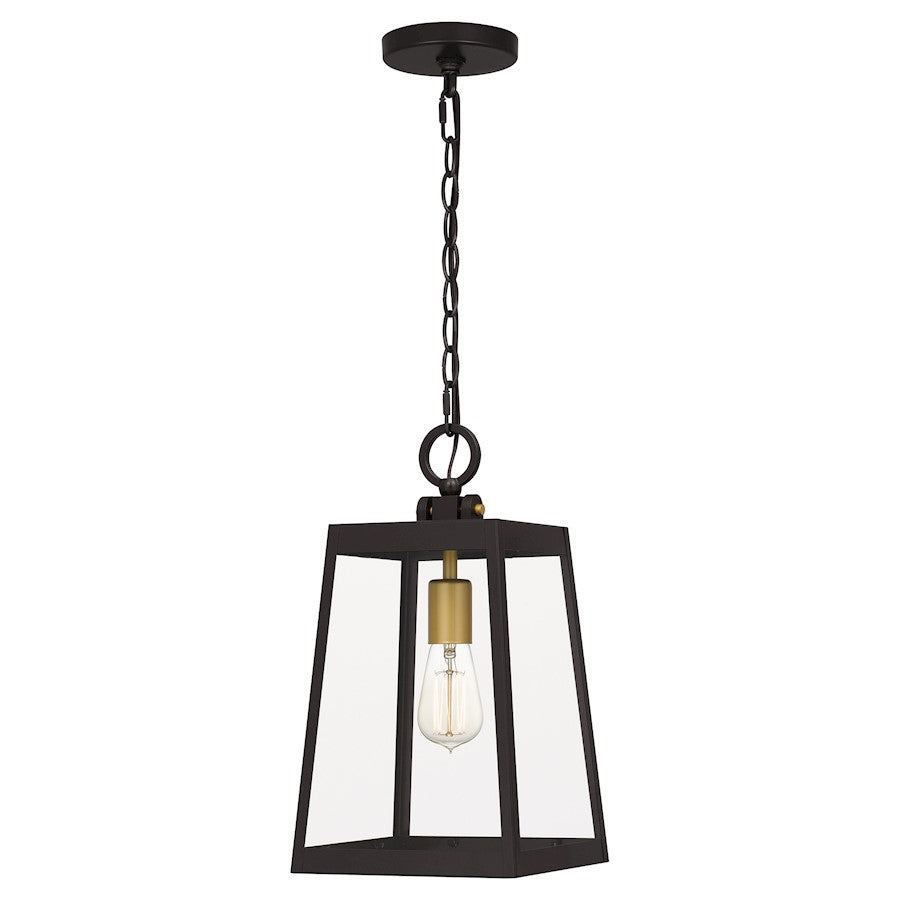 Quoizel Amberly Grove 1 Light 16" Outdoor Lantern, Bronze/Clear