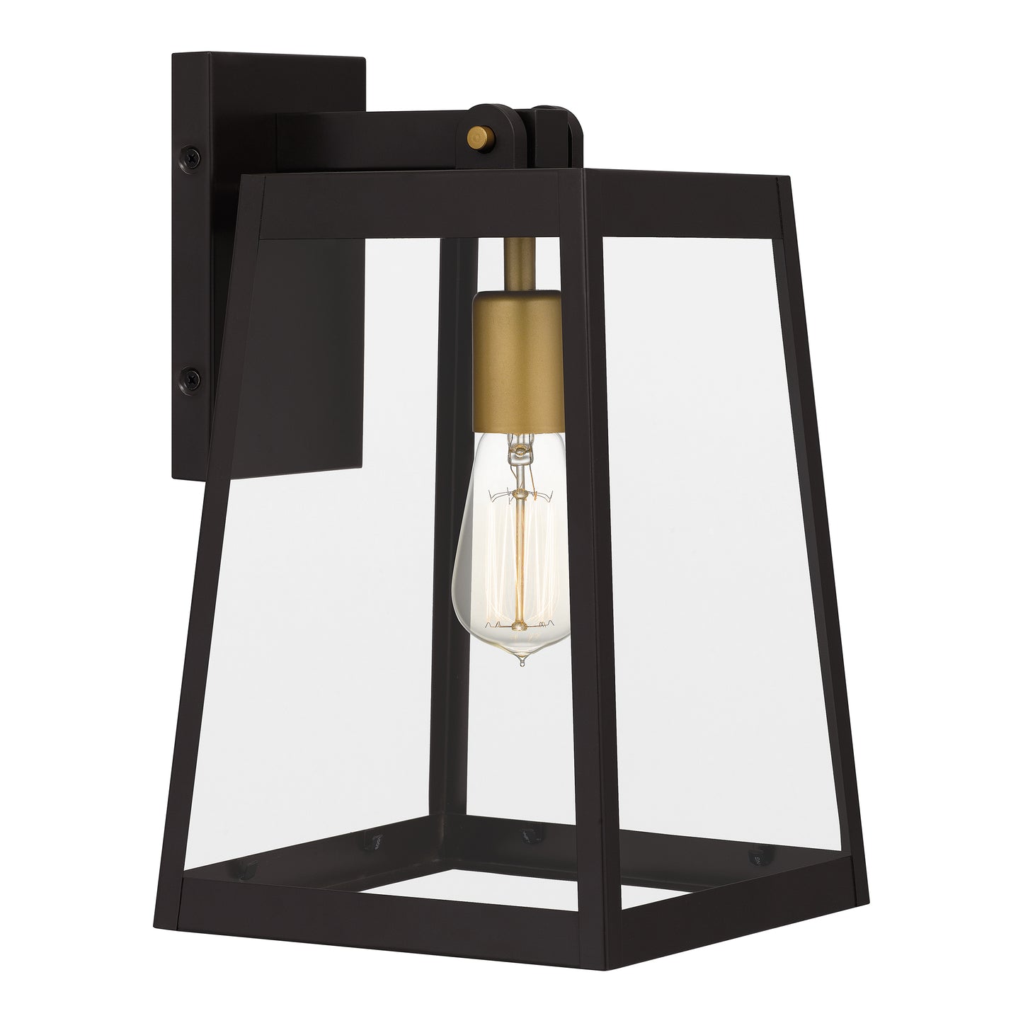 Quoizel Amberly Grove 1 Light 10" Outdoor Lantern, Bronze/Clear - AMBL8405WT