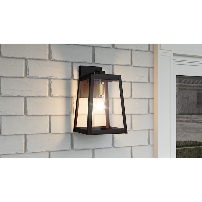 Quoizel Amberly Grove 1 Light Outdoor Lantern, Bronze/Clear