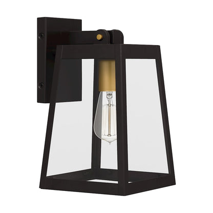 Quoizel Amberly Grove 1 Light Outdoor Lantern, Bronze/Clear