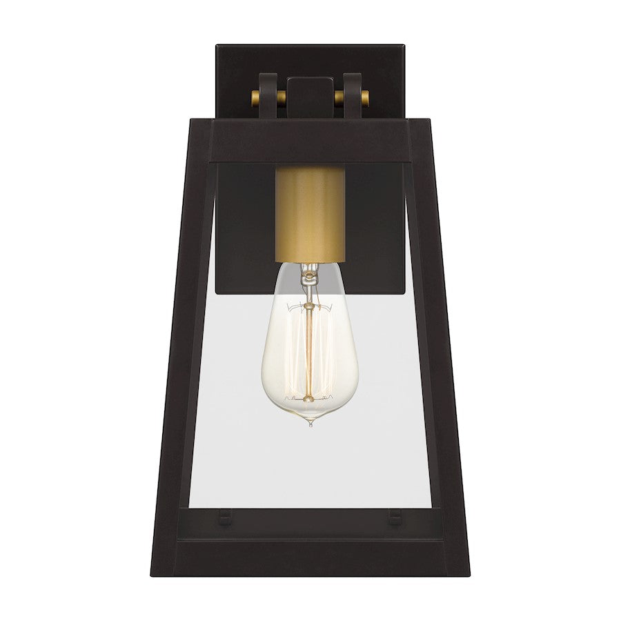 Quoizel Amberly Grove 1 Light Outdoor Lantern, Bronze/Clear