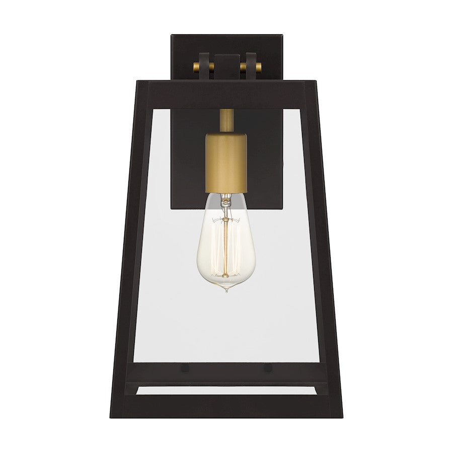 Quoizel Amberly Grove 1 Light Outdoor Lantern, Bronze/Clear