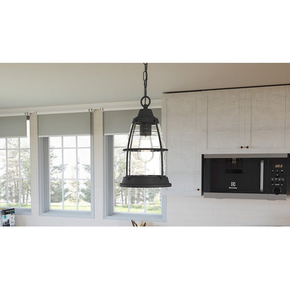 1 Light Mini Pendant, Mottled Black