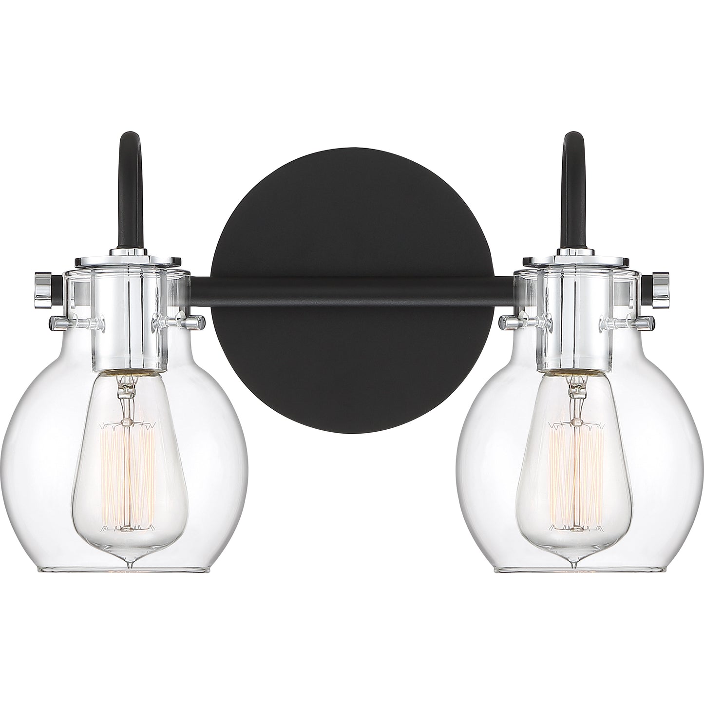 2 Bathroom Vanity Light, Black