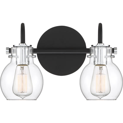 2 Bathroom Vanity Light, Black