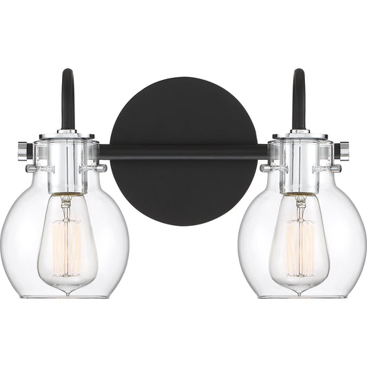 2 Bathroom Vanity Light, Black