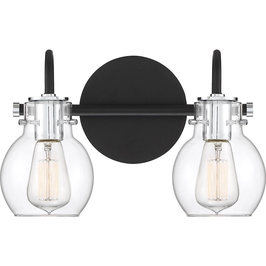 2 Bathroom Vanity Light, Black