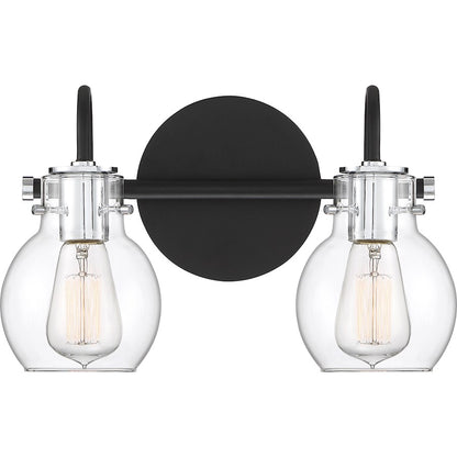 2 Bathroom Vanity Light, Black