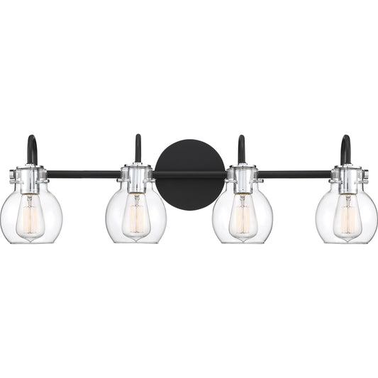 Quoizel Andrews Bath 4 Light, Earth Black