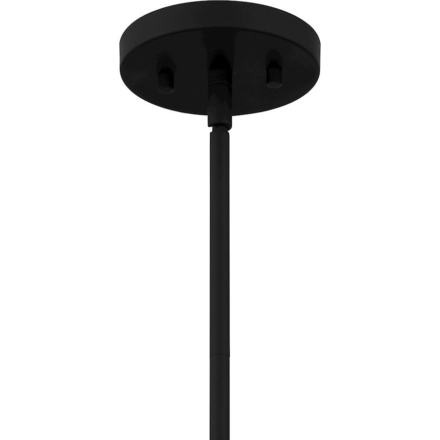 2 Light Pendant, Matte Black/Metal