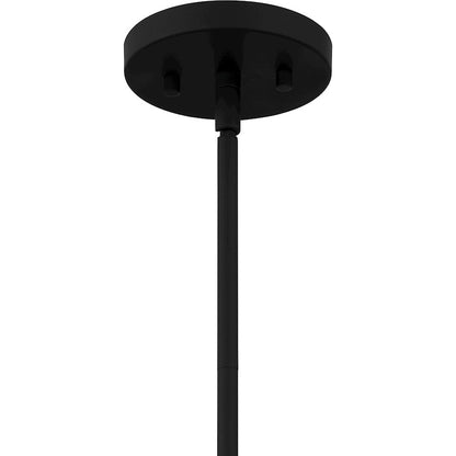 2 Light Pendant, Matte Black/Metal