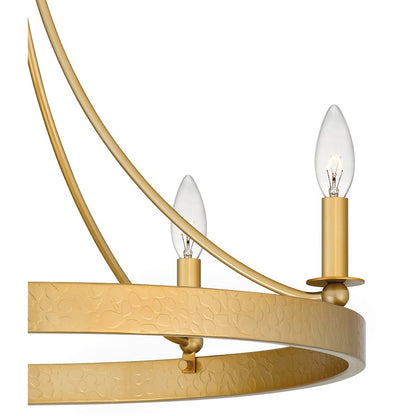 Quoizel Aspyn 5 Light Chandelier, Light Gold