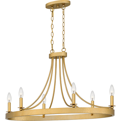 Quoizel Aspyn 6 Light Island Light, Light Gold - APN636LG