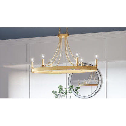 Quoizel Aspyn 6 Light Island Light, Light Gold