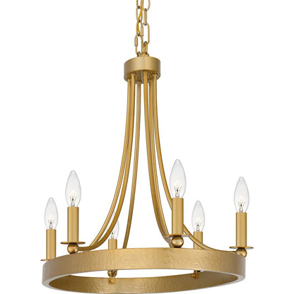 Quoizel Aspyn 6 Light Island Light, Light Gold