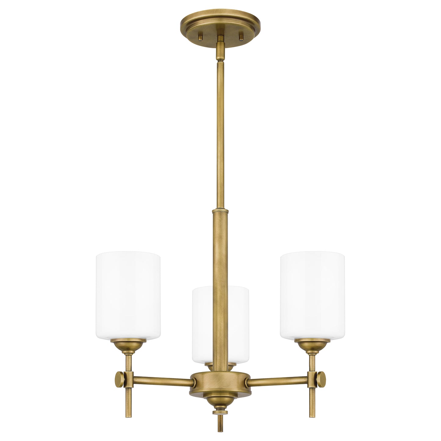 Quoizel Aria 3 Light Pendant, Antique Polished Nickel/Opal - ARI2817AP