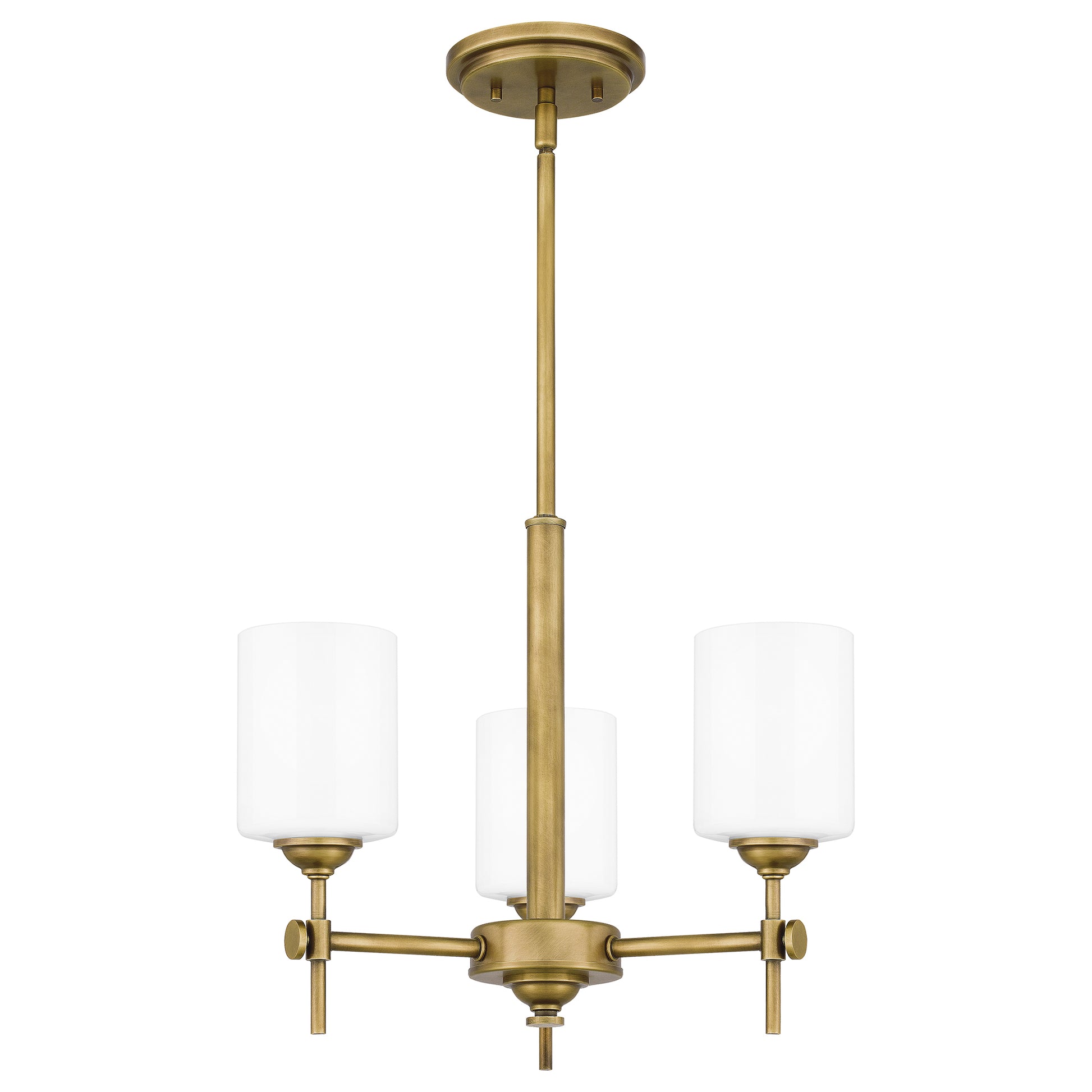 Quoizel Aria 3 Light Pendant, Antique Polished Nickel/Opal - ARI2817AP