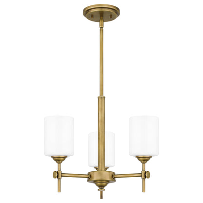 Quoizel Aria 3 Light Pendant, Antique Polished Nickel/Opal - ARI2817AP