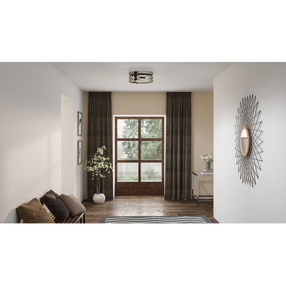 Quoizel Ashburn 3 Light Flush Mount, Earth Black