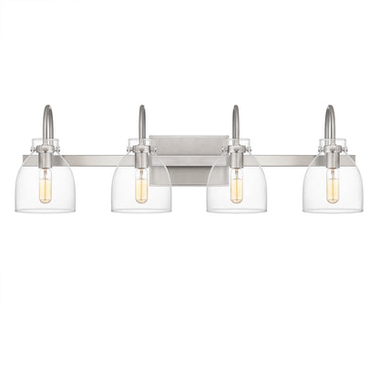 4 Light Bathroom Vanity Light, Brushed Nickel