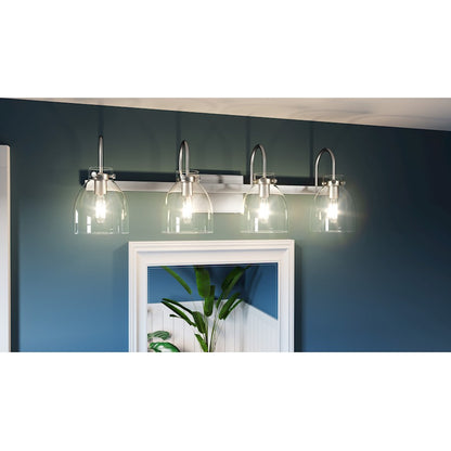 4 Light Bathroom Vanity Light, Brushed Nickel