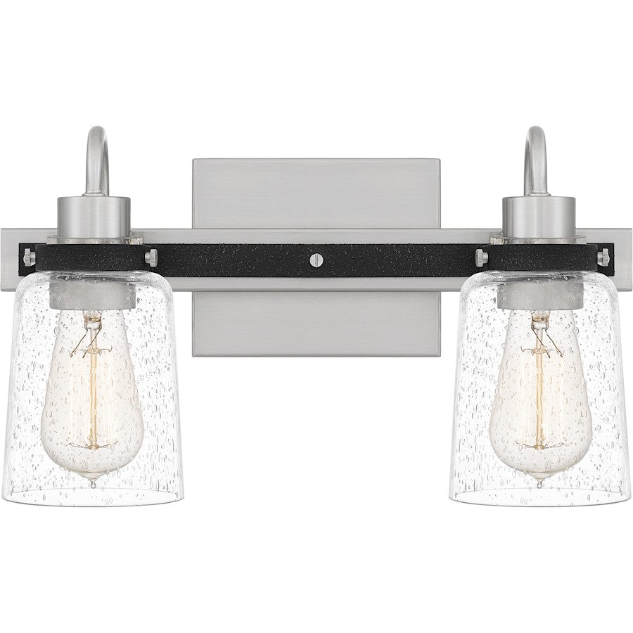 Quoizel Axel 2 Light Bath Vanity, Brushed Nickel