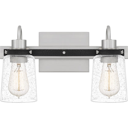 Quoizel Axel 2 Light Bath Vanity, Brushed Nickel