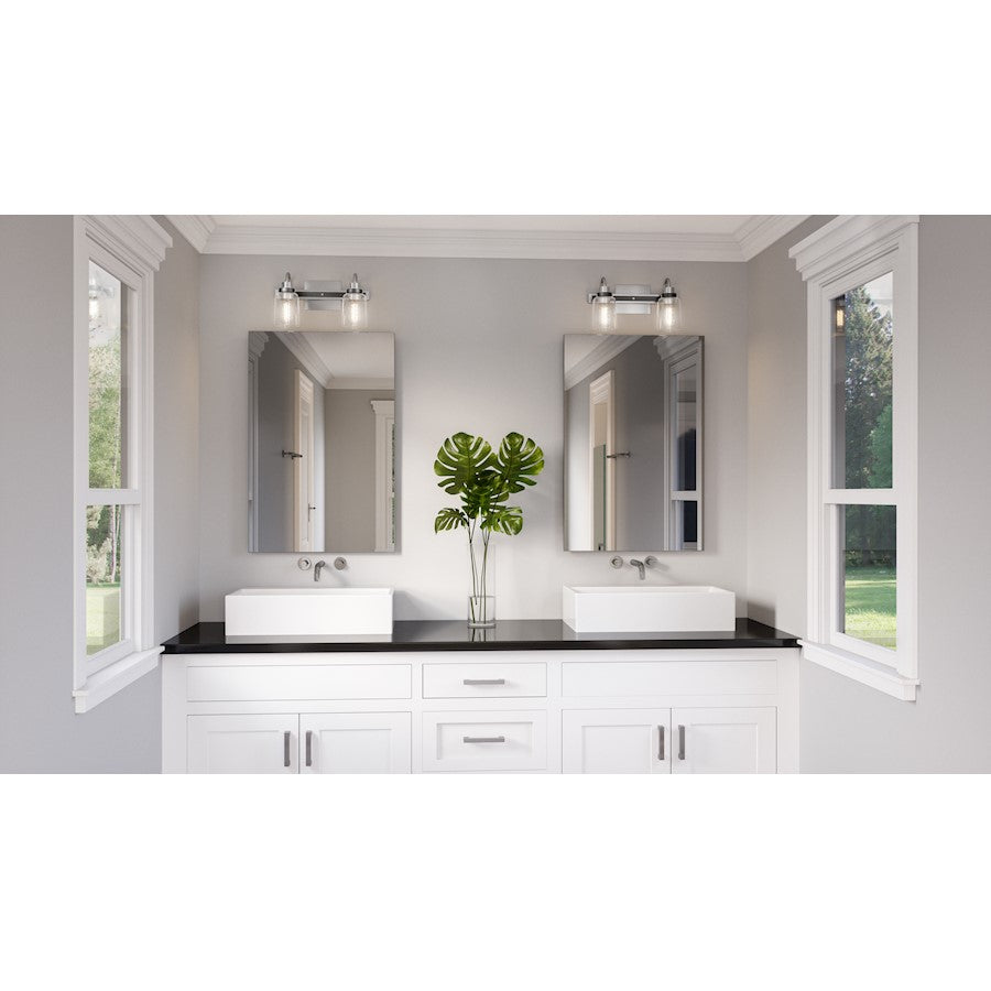 Quoizel Axel 2 Light Bath Vanity, Brushed Nickel