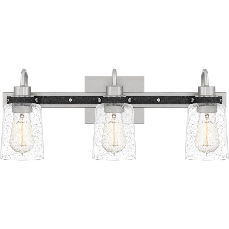 Quoizel Axel 3 Light Bath Vanity, Brushed Nickel