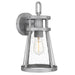 Quoizel Barber 1 Light 15" Outdoor Lantern, Aluminum/Clear Seedy - BAB8408ABA