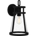 Quoizel Barber 1 Light 17" Outdoor Lantern, Matte Black/Clear Seedy - BAB8409MBK
