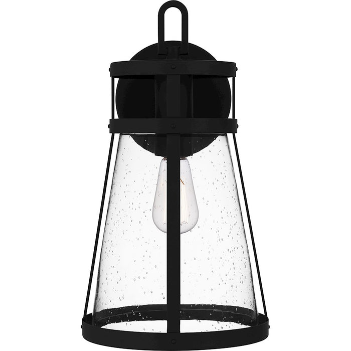 Quoizel Barber 1 Light Outdoor Lantern, Clear Seedy