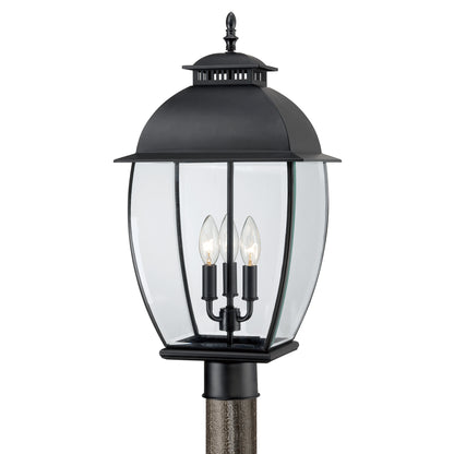 Quoizel 3 Light Bain Outdoor Fixture, Mystic Black