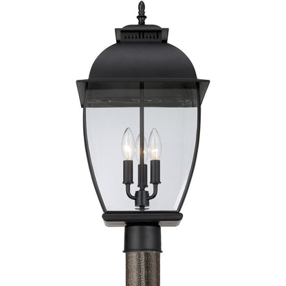 Quoizel 3 Light Bain Outdoor Fixture, Mystic Black