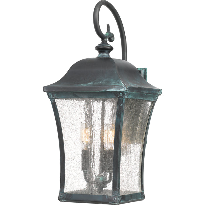 Quoizel Bardstown Outdoor Wall Lantern, Aged Verde