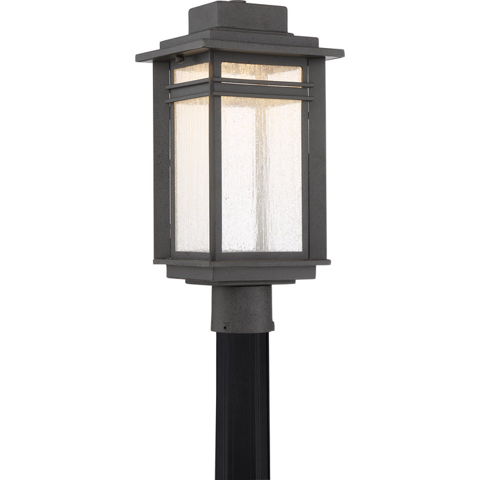 Quoizel Beacon Outdoor Post Lantern, Stone Black