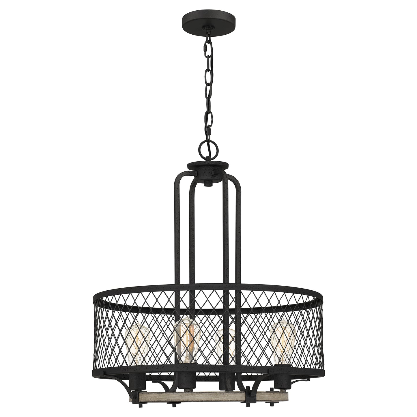 Quoizel Benton 4 Light Pendant, Distressed Iron - BEO2821DO