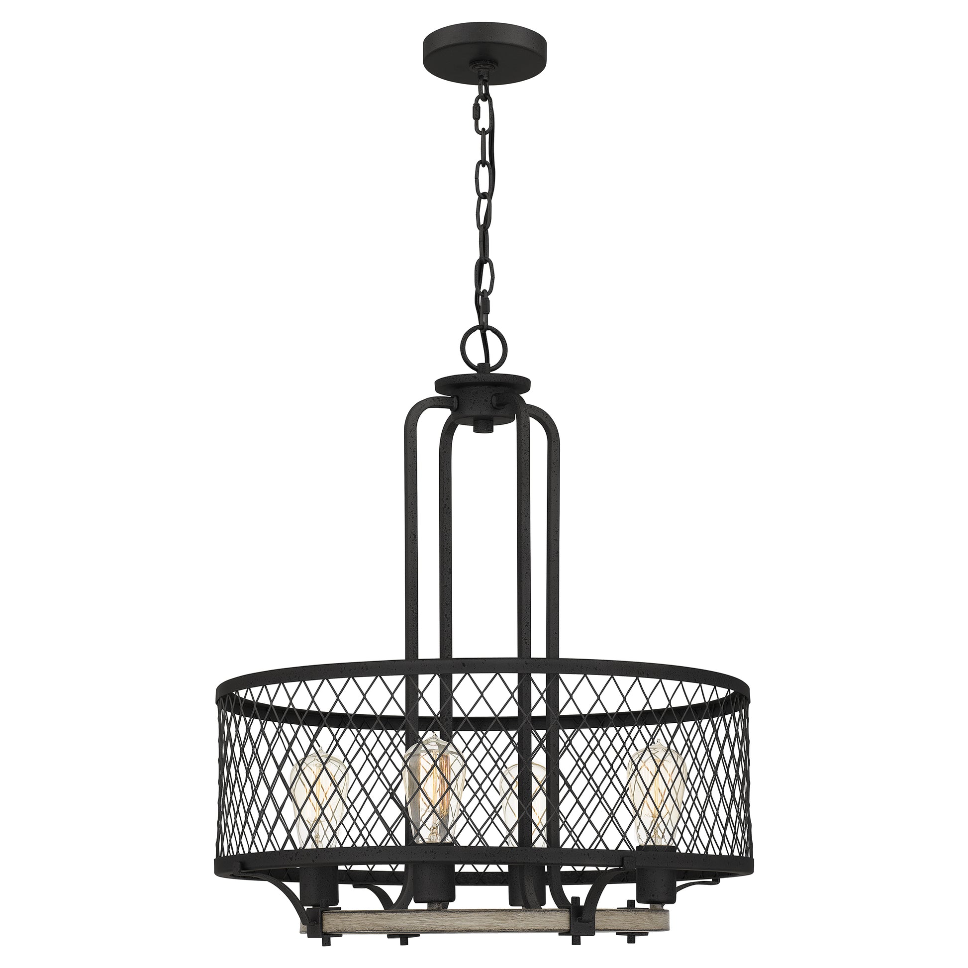 Quoizel Benton 4 Light Pendant, Distressed Iron - BEO2821DO