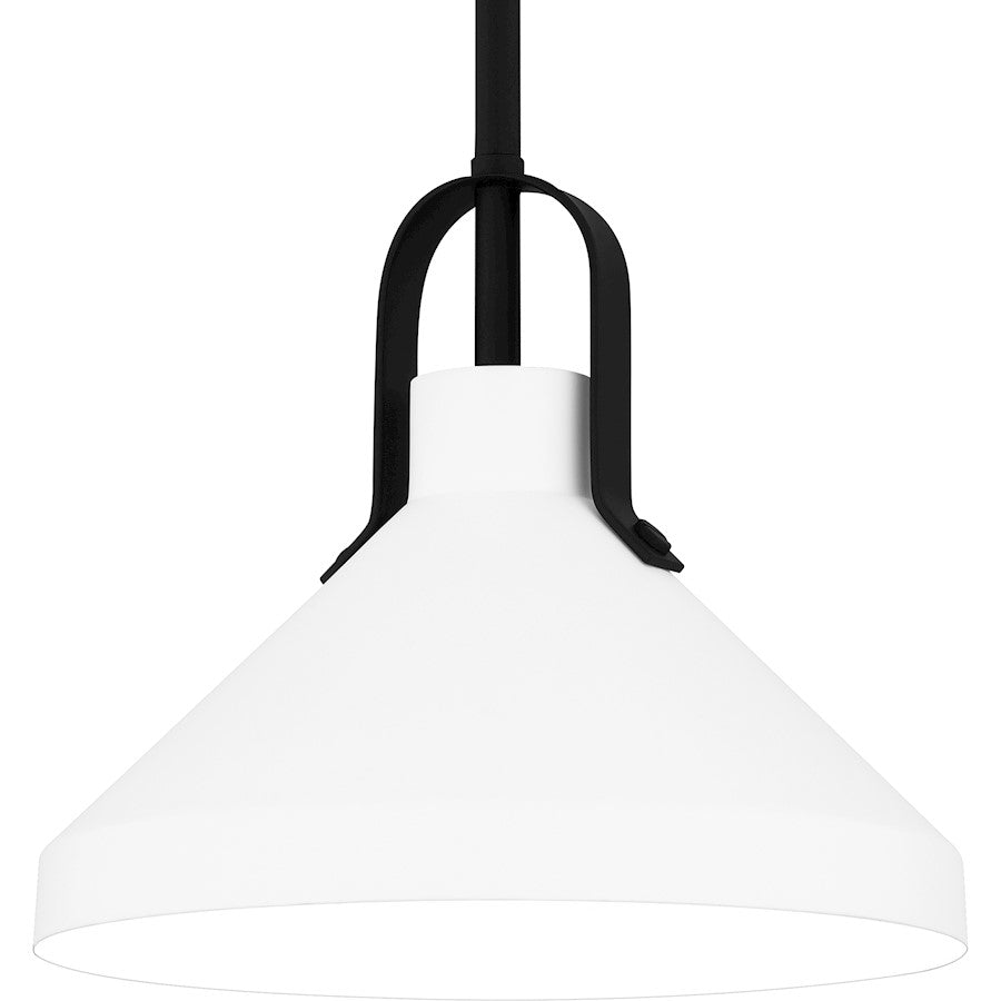 1 Light Mini Pendant, Matte Black