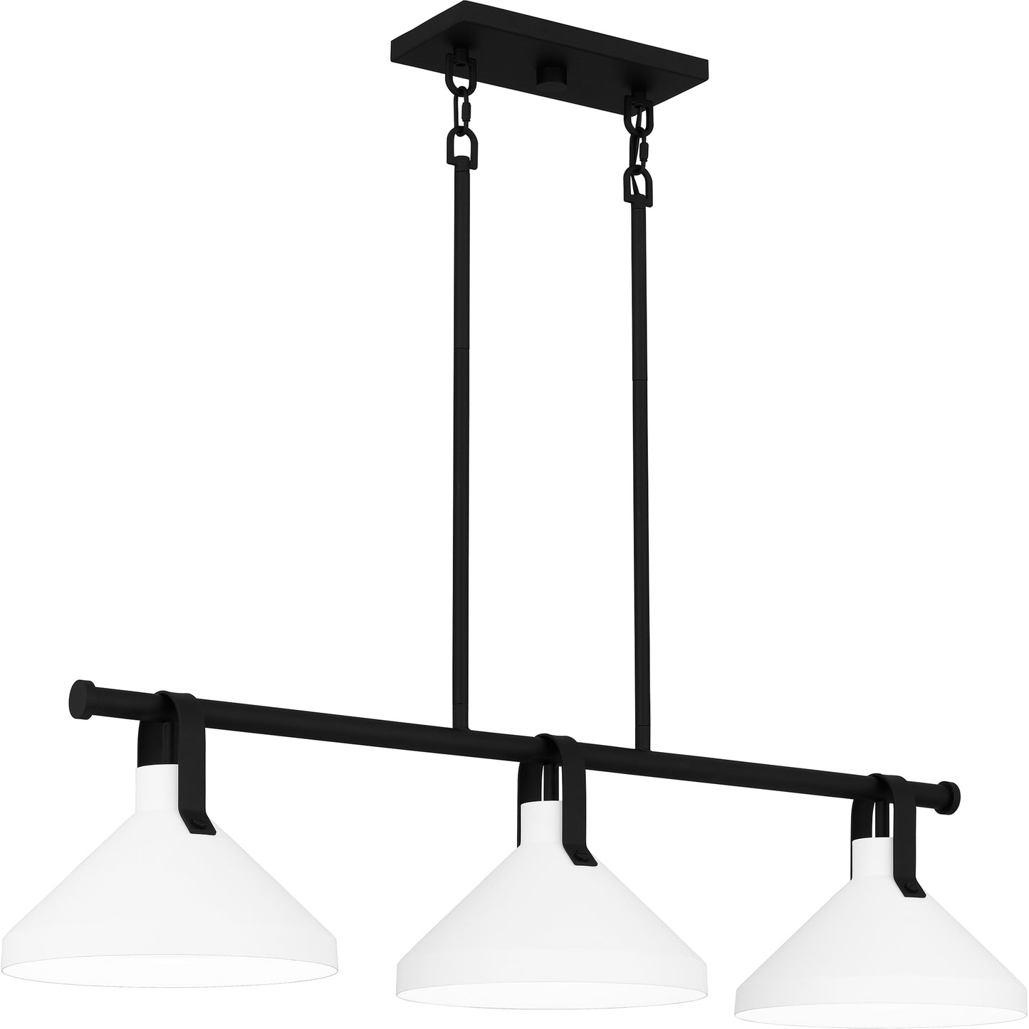 Quoizel Brink 3 Light Island Light, Matte Black/Metal - BIK338MBK