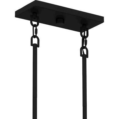 Quoizel Brink 3 Light Island Light, Matte Black/Metal