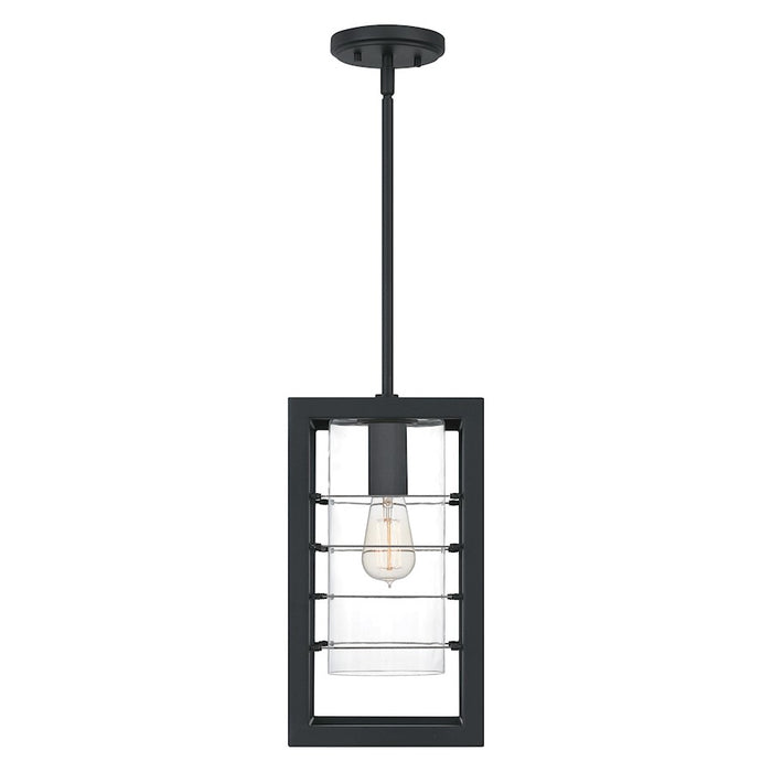 Quoizel Bimini 1 Light Outdoor Hanging Lantern, Earth Black