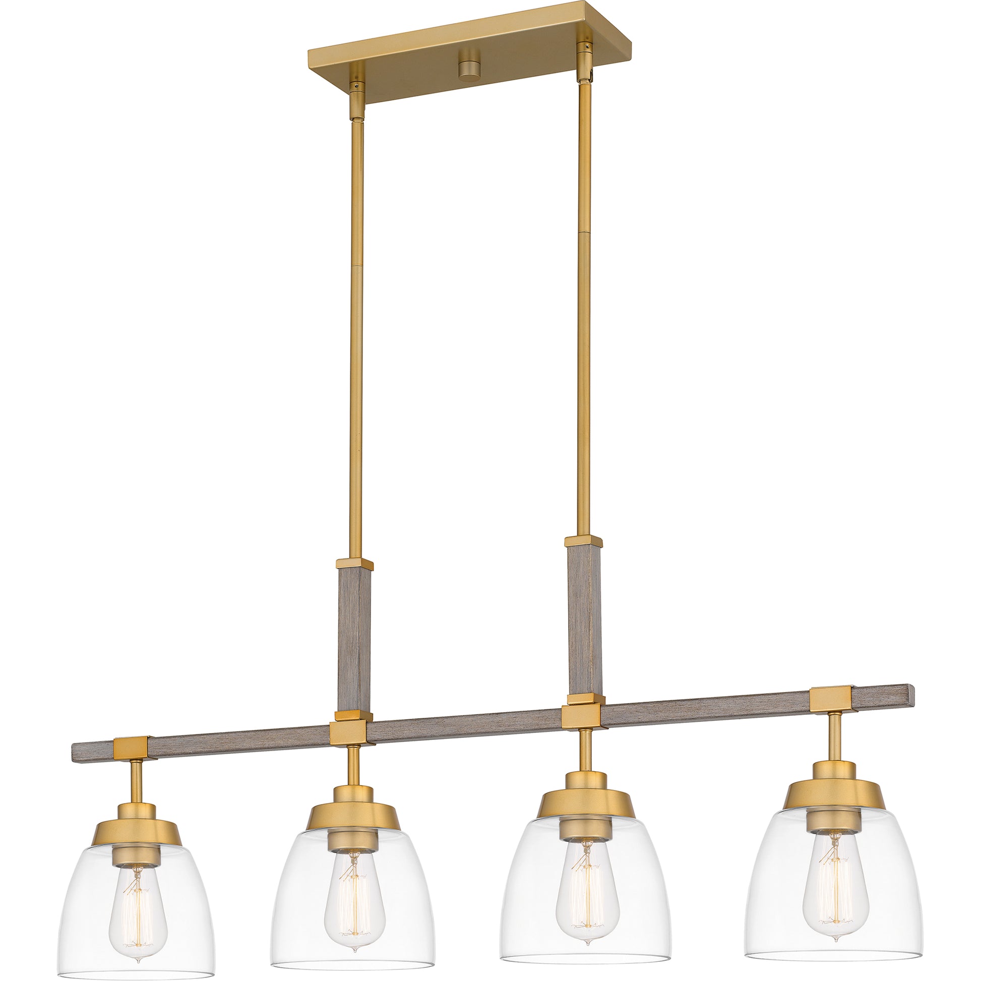 Quoizel Burkett 4 Light Island Light, Light Gold/Clear - BKT436LG