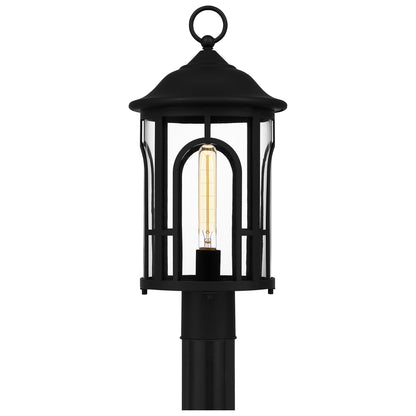 Quoizel Brampton 1 Light 20" Outdoor Lantern, Matte Black/Clear - BRM9009MBK