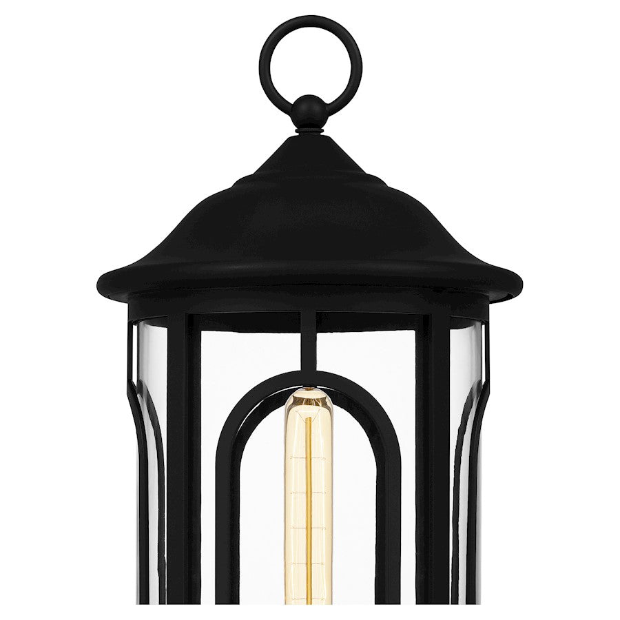 Quoizel Brampton 1 Light 20" Outdoor Lantern, Matte Black/Clear