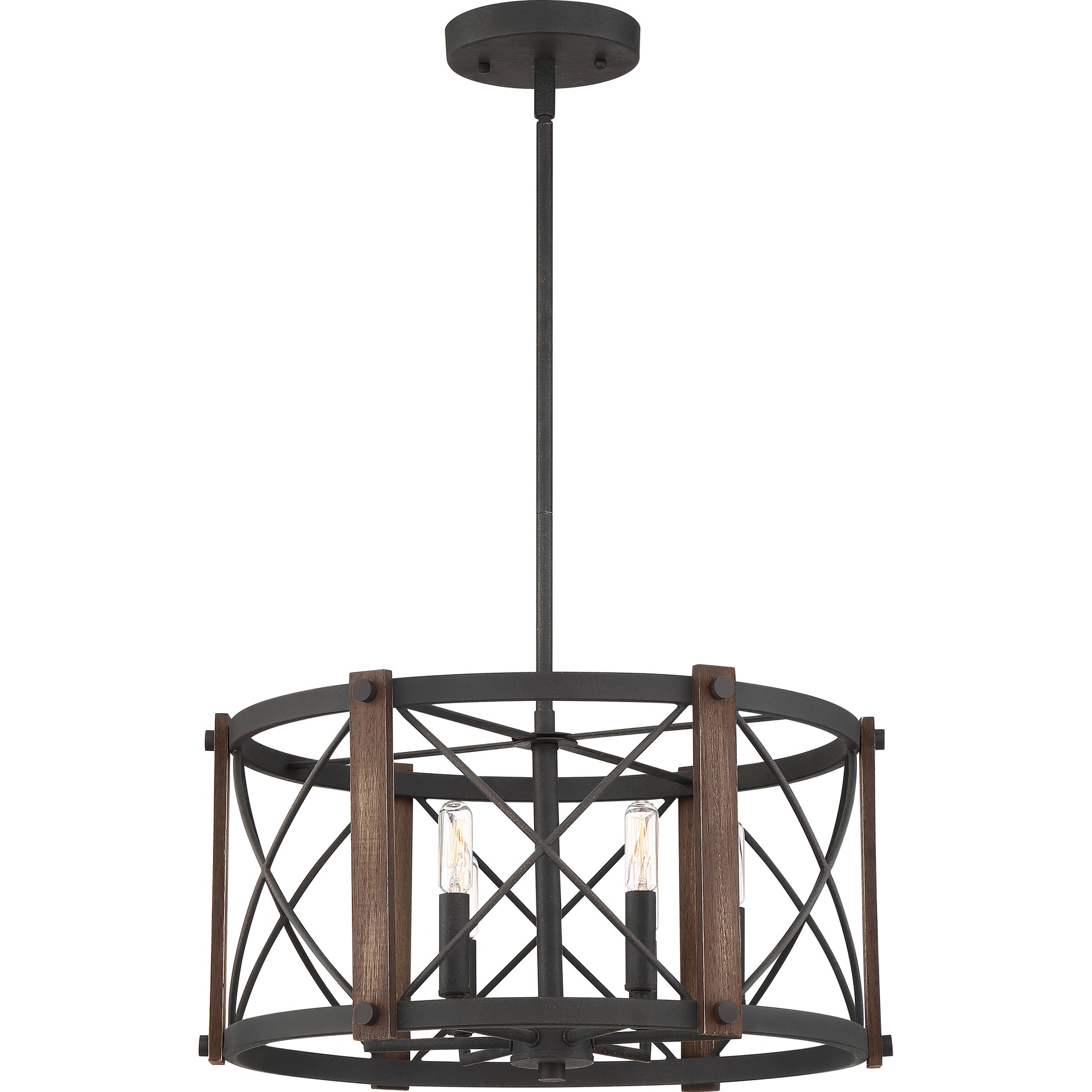 Quoizel Baron 6 Light Pendant, Marcado Black - BRO2820MK