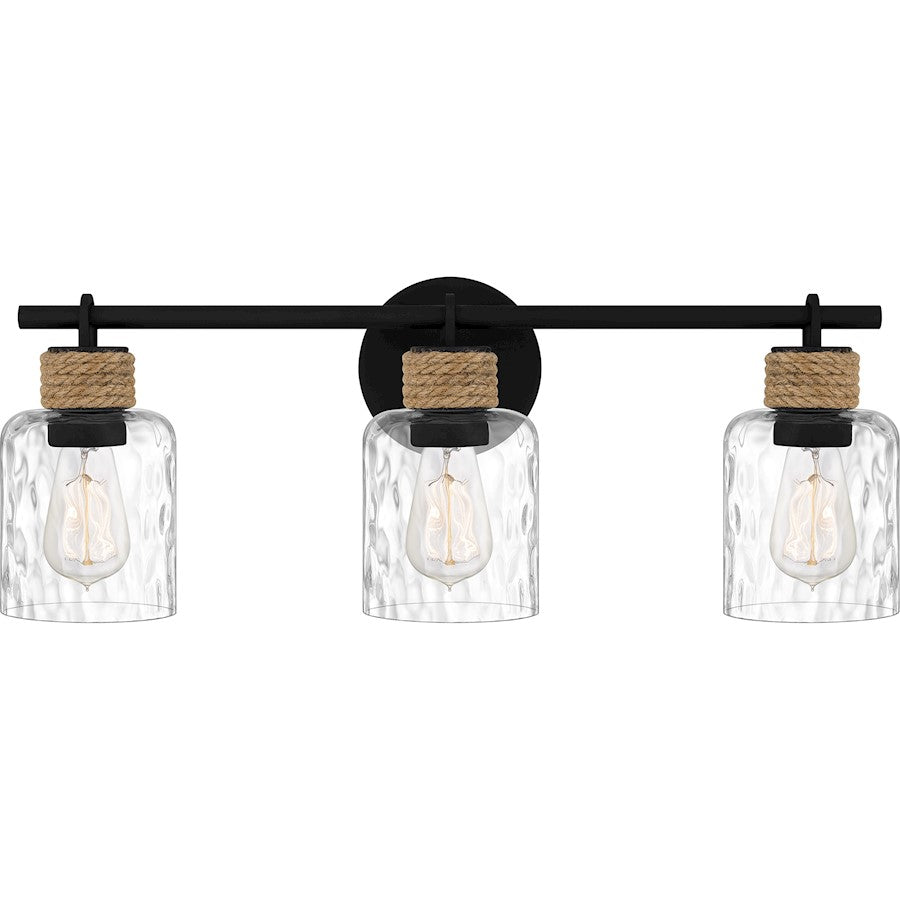 3 Light Bathroom Vanity Light, Black